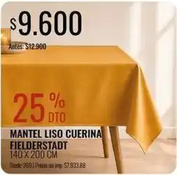 Supermercados Tadicor X$ - mantel liso cuerina oferta
