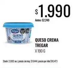 Supermercados Tadicor Tregar - queso crema oferta