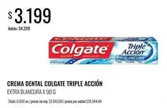 Supermercados Tadicor Colgate - crema dental triple acción extra blancura oferta