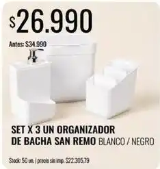 Supermercados Tadicor X$ - set x 3 un organizador de bacha oferta