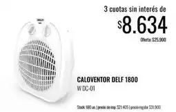 Supermercados Tadicor Caloventor delf 1800 w dc-01 oferta
