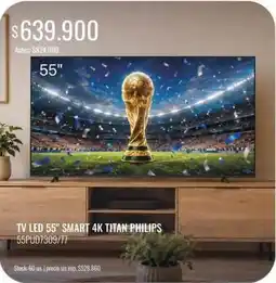 Supermercados Tadicor Philips - tv led 55 smart 4k titan oferta