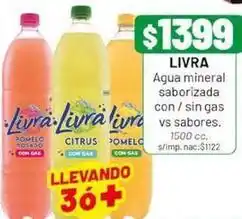 Almacor Livra - agua mineral saborizada con / sin gas oferta
