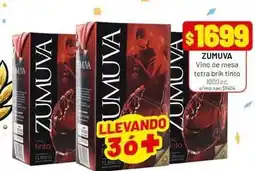 Almacor Zumuva - vino de mesa tetra brik tinto oferta