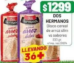 Almacor Dos hermanos - disco cereal de arroz slim vs sabores oferta