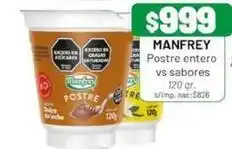 Almacor Manfrey - postre entero vs sabores oferta