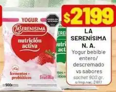 Almacor La serenísima - yogur bebible entero/descremado oferta