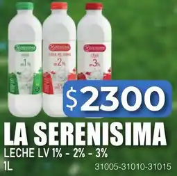 Masivos La Serenisima leche LV 1% - 2% - 3% oferta