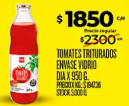 Supermercados DIA Dia tomates triturados envase vidrio oferta