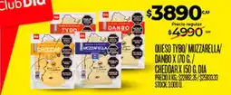 Supermercados DIA Dia queso tybo/muzzarella / danbo oferta