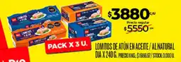 Supermercados DIA Dia lomitos de atún en aceite / al natural oferta