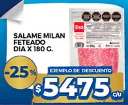 Supermercados DIA Dia salame milan feteado oferta