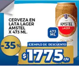 Supermercados DIA Amstel cerveza en lata lager oferta