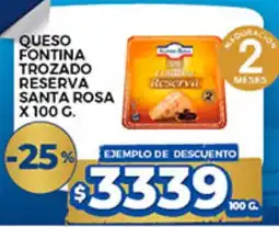 Supermercados DIA Santa rosa queso fontina trozado reserva oferta