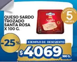 Supermercados DIA Santa Rosa queso sardo trozado oferta