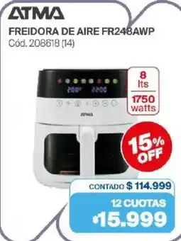 Naldo Lombardi Atma freidora de aire FR248AWP oferta