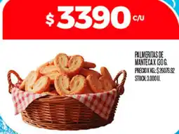 Supermercados DIA Palmeritas de manteca oferta