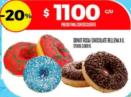 Supermercados DIA Donut rosa/chocolate rellena oferta
