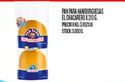 Supermercados DIA El chacarero pan para hamburguesas oferta