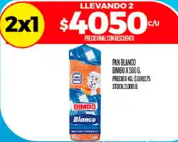 Supermercados DIA Bimbo pan blanco oferta