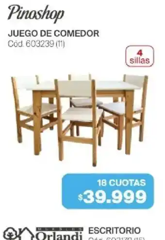 Naldo Lombardi Pinoshop JUEGO DE COMEDOR oferta