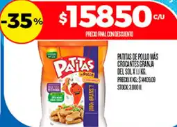 Supermercados DIA Patitas de pollo más crocantes granja del sol oferta