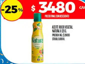 Supermercados DIA Natura aceite rocío vegetal oferta