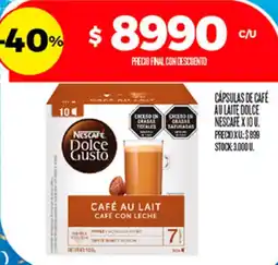 Supermercados DIA Nescafé dolce gusto café au laite oferta
