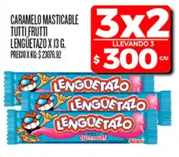 Supermercados DIA Lengüetazo caramelo masticable tutti frutti oferta