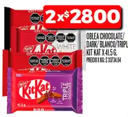 Supermercados DIA Kitkat oblea chocolate/dark/blanco/triple oferta