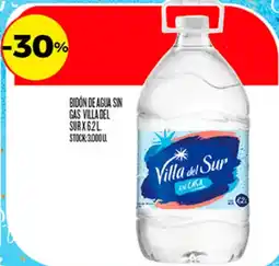 Supermercados DIA Villa del sur bidón de agua sin gas oferta