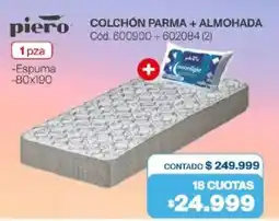 Naldo Lombardi Piero colchón parma + almohada oferta