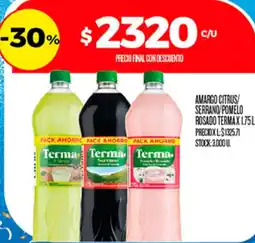 Supermercados DIA Terma amargo citrus/ serrano/pomelo rosado oferta