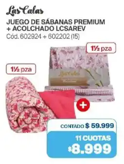 Naldo Lombardi Las calas juego de sábanas premium + acolchado lcsarev oferta
