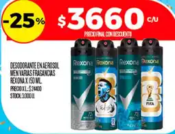 Supermercados DIA Rexona desodorante en aerosol men varias fragancias oferta