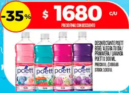 Supermercados DIA Poett desinfectante poett bebe/ alegra tu dia/ primavera/ lavanda oferta