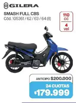 Naldo Lombardi Gilera smash full cbs oferta
