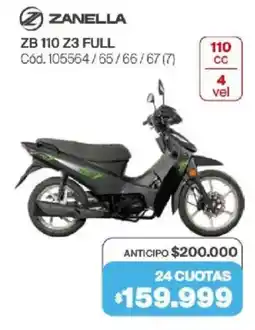 Naldo Lombardi Zanella zb 110 z3 full oferta