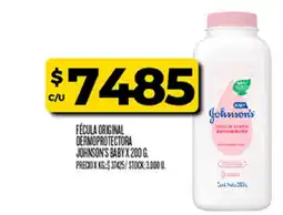 Supermercados DIA Johnson's fécula original dermoprotectora oferta