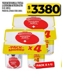 Supermercados DIA La serenisima yogur batido vainilla / frutilla oferta