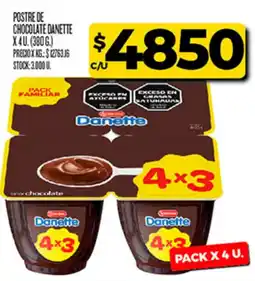 Supermercados DIA Danette postre de chocolate oferta