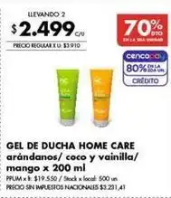 Disco X$ - gel de ducha home care arándanos/ coco y vainilla/ mango oferta
