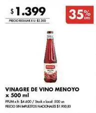 Disco Menoyo - vinagre de vino oferta