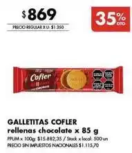Disco Cofler - galletitas rellenas chocolate oferta