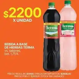 Supermercados Vea Terma - bebida a base de hierbas oferta