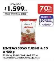 Disco X$ - lentejas secas oferta