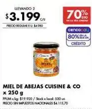 Disco X$ - miel de abejas cuisine & co oferta