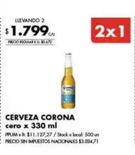 Disco Corona - cerveza cero oferta