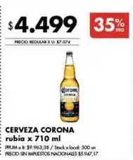 Disco Corona - cerveza rubia oferta