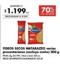 Disco Matarazzo - fideos secos oferta